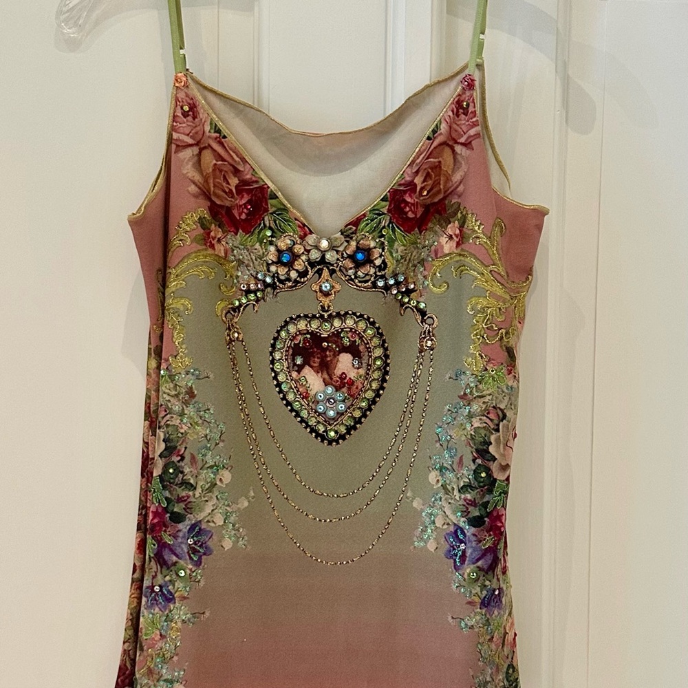 Authentic Michel Negrin rhinestone vintage camisole